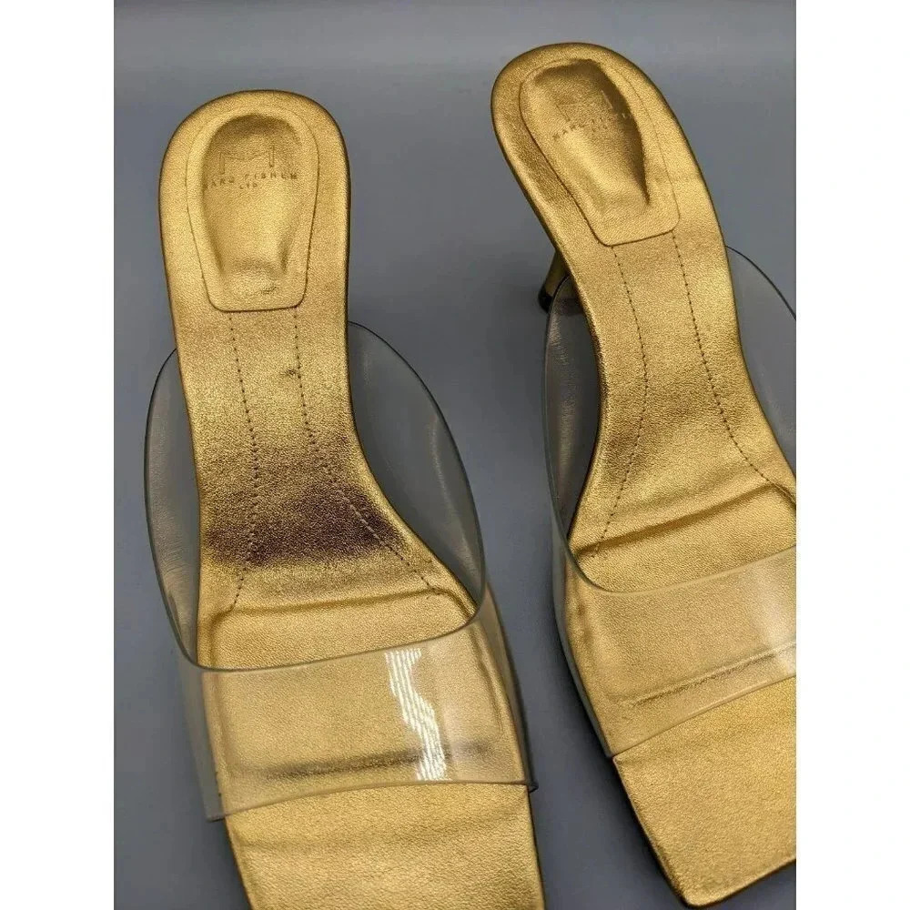 Marc Fisher LTD Marcelo 2 Women's Sandals Gold Size 6 (MSRP $130) - Picture 3 of 7
